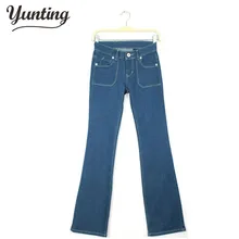 Новинка хлопок женские джинсы женские расклешённые джинсовые брюки | Модные джинсы известного бренда размер womens женские джинсы