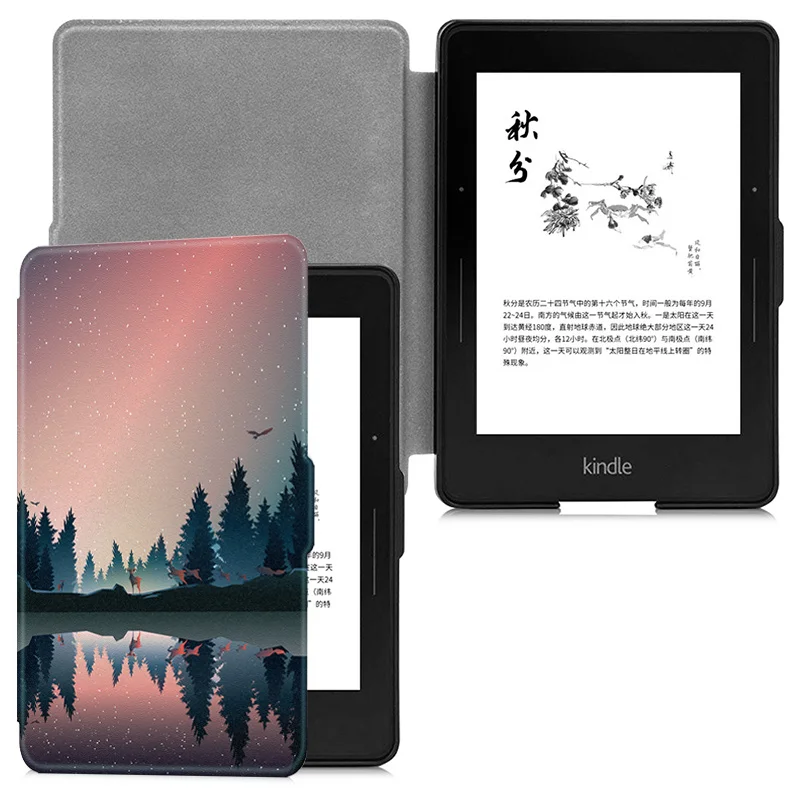 

AROITA Case for Kindle Voyage (2014 release) E-reader Ultra-thin Fashion painted protective Smart cover with auto wake/sleep