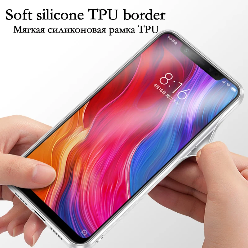 Aveuri 9H Tempered Glass Case For Xiaomi Mi 9 8 Mi9 Mi8 8 SE 9 SE Coque Luxury Transparent Cover Phone Case For Xiaomi Mi 8 9 SE
