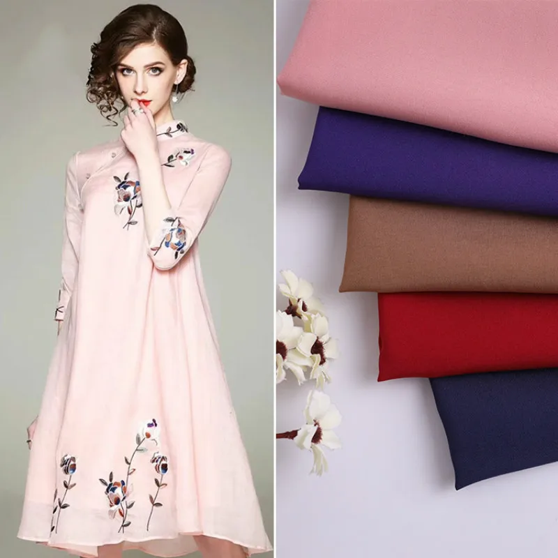 

50D Four-sided Elastic Fabric Dress Halter Shirt Sleep Clothes Lining Polyester Spandex Fabric Textile Material