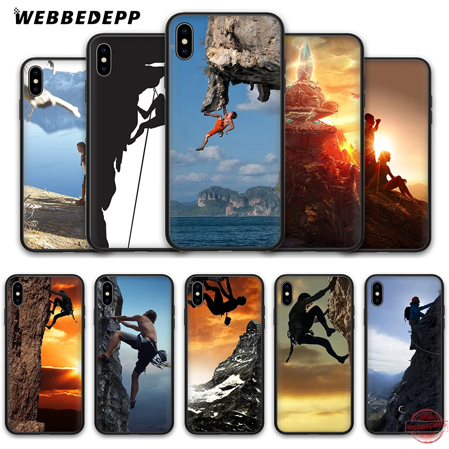 WEBBEDEPP Mountain Climbing Adventure Sports Soft Silicone Case for iPhone 8 7 6S 6 Plus 11 Pro XS Max XR X 5 5S SE Back Shell | Мобильные
