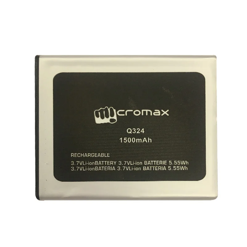

1pcs New 3.7V 1500mAh Rechargeable battery for Micromax Q324 Battery for Micromax q324 Q 324 mobile phone Batteries in stock