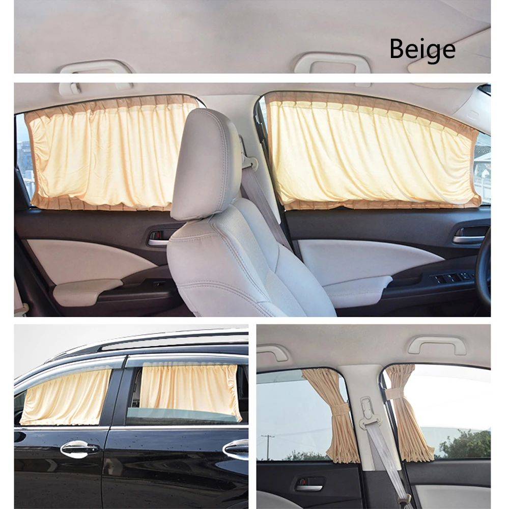 Taitian 2pcs/set Aluminum Alloy Elastic Car Side Window Sunshade