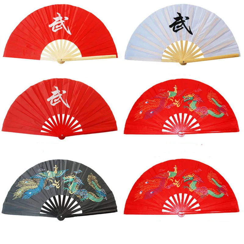 Chinese Folding Fan Martial Arts Fans Bamboo Kung Fu Fan Pure Plastic
