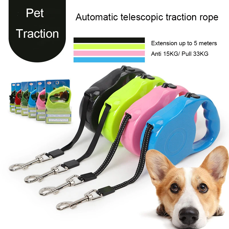 3M/5M Dog Leash Automatic Retractable Dogs Walking Lead Pet Cat Extending Traction Rope for Small Medium | Дом и сад
