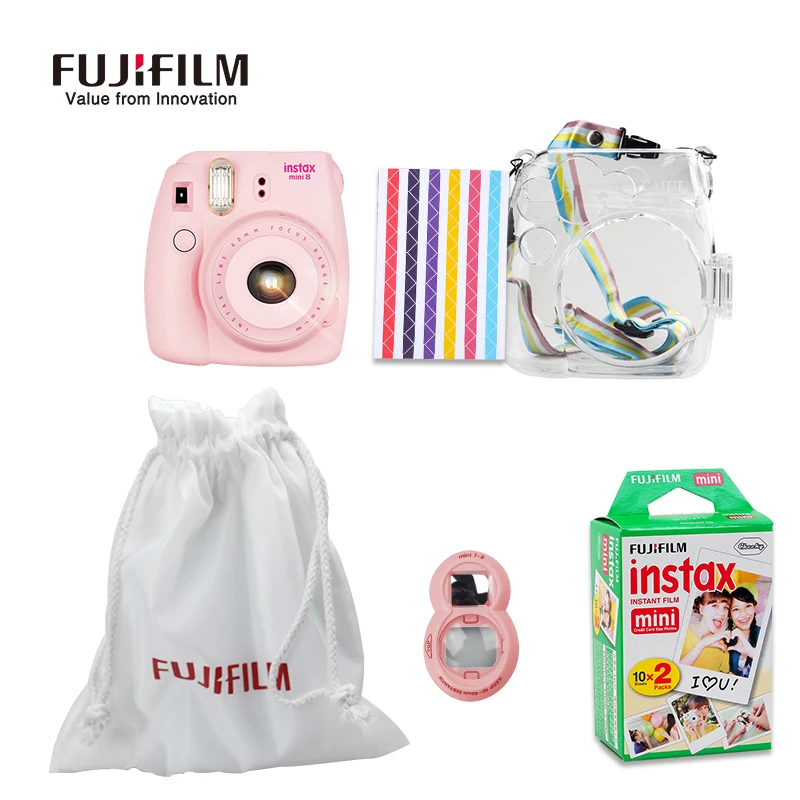 Prix pour Fujifilm instax mini 8 film caméra + sac en tissu + close-up lentille + 20 Feuilles Film + Transparent En Plastique Sac Cas Accessoires ensemble Prix pour Fujifilm instax mini 8 film caméra + sac en tissu + close-up lentille + 20 Feuilles Film + Transparent En Plastique Sac Cas Accessoires ensemble
