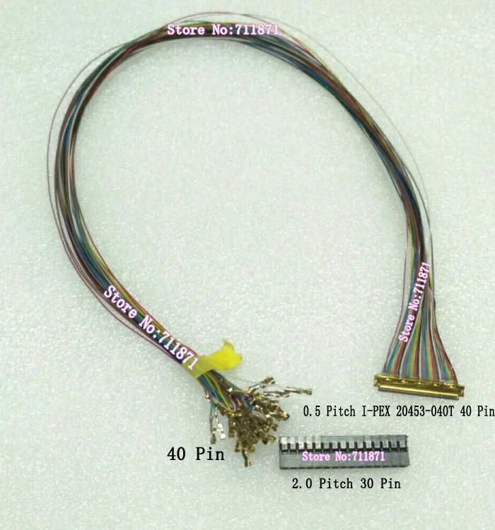 Полный кабель для экрана 0 5 Pitch 40P 20453 040T LVDS 40pin ЖК экран IPEX 40P|Компьютерные кабели и