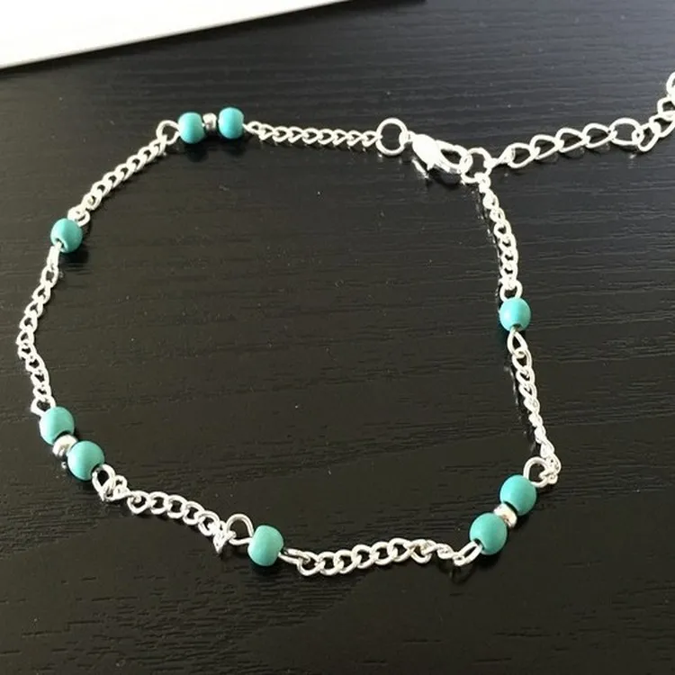 Wholesale Sales Unique Nylon Beaded Beads Chain Anklets Souvenirs Ankle Bracelet Foot Jewelry Fast New Product Launch