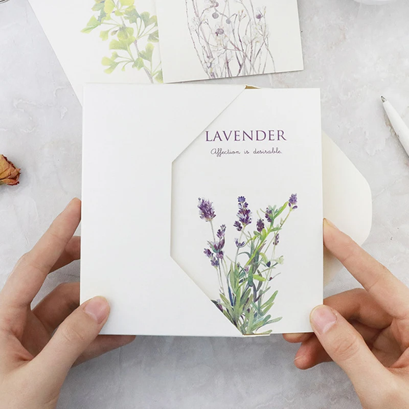 

LISM 30 Pcs/pack Cute Silent Leaf Plant Flower Design Icon Note Card Lomo Postcard Chic A Message Greating Card School Office