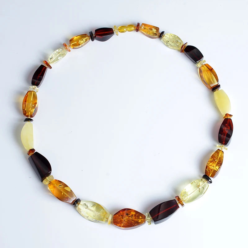 

Baltic Sea Multi-treasure 100% Amber Perfume Perkin Perkin Papier Necklace Lithuania 35g 55CM Baltic Multicolor Mixed Wild