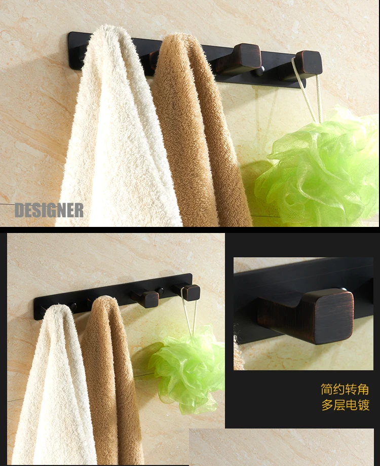 Современный Дизайн цинковый сплав аксессуары для ванной крюк на заказ настенная вешалка крючок для халата