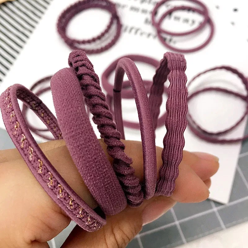 Мода эластичные Для женщин Женские аксессуары для волос кисточкой Hairband ювелирные изделия ручной ремешок для Обувь для девочек 9 шт./упак. волос советы Головные уборы ленты для волос