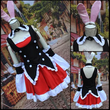 

New Arrival Game Suit Vocaloid Cosplay Costumes Black Rabbit Ears Girls Witch Dress Sexy Bunny Halloween Party Decorations ZQ012