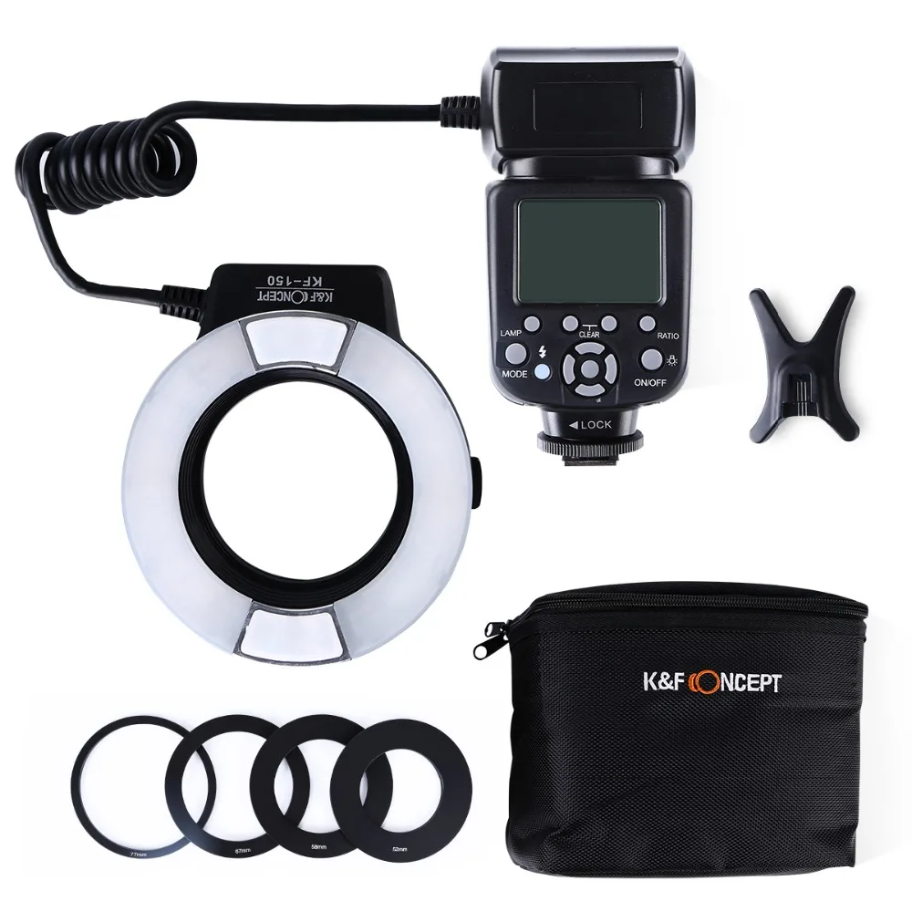 KF 150 TTL Ring Flash Light Macro Ring Light for Canon DSLR Rebel T6i