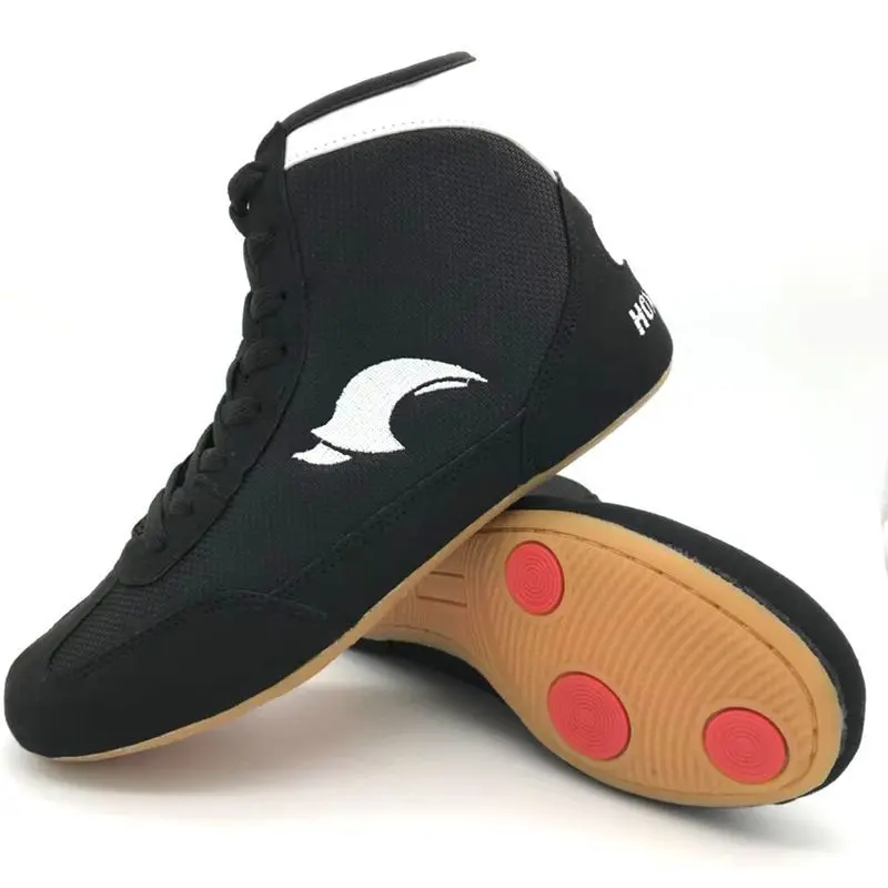 Professional Boxing Wrestling Shoes Rubber Outsole Breathable Combat