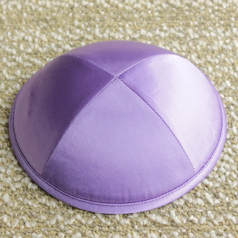 Light Violet color Satin kippot Jewish Yarmulke Kippah Kippot 19cm | Аксессуары для одежды