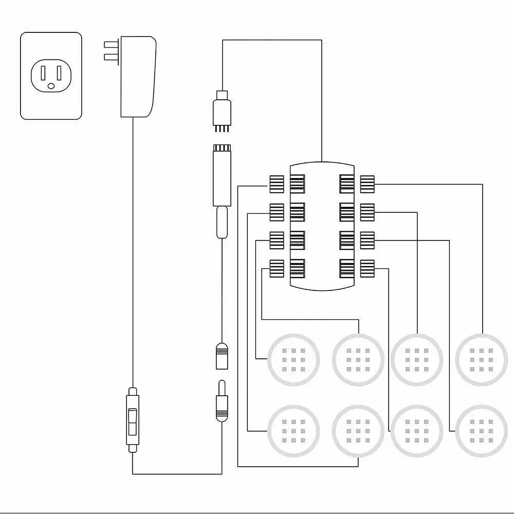 6X RGB светодиодные светильники для кухонного шкафа набор с дистанционным