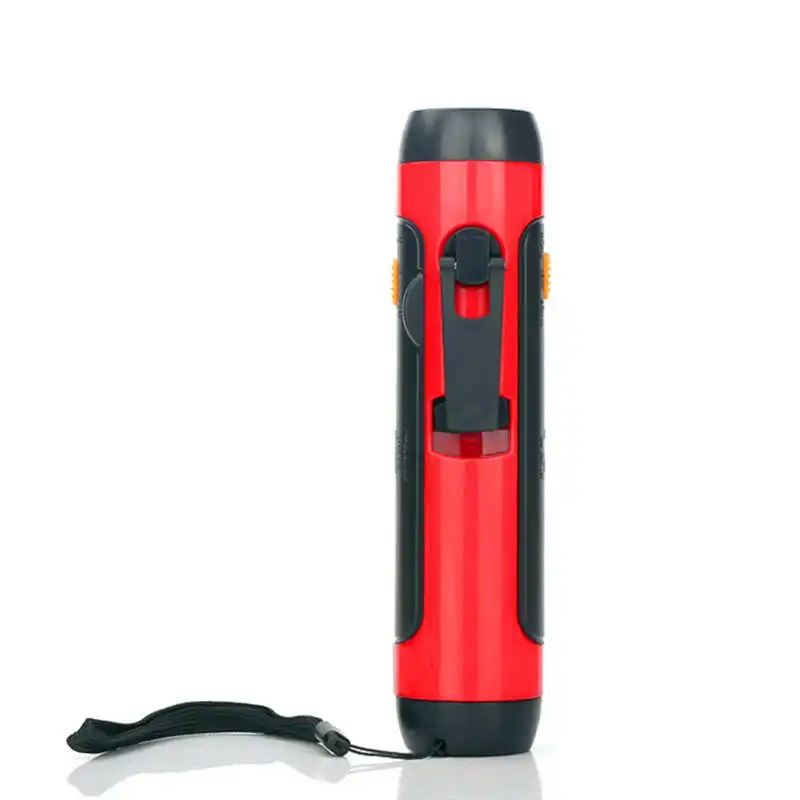 Alarm FM Radio Mobile Phone Charging Hand-operated Power Generat powerful led flashlight lampada led #4S8 (3)