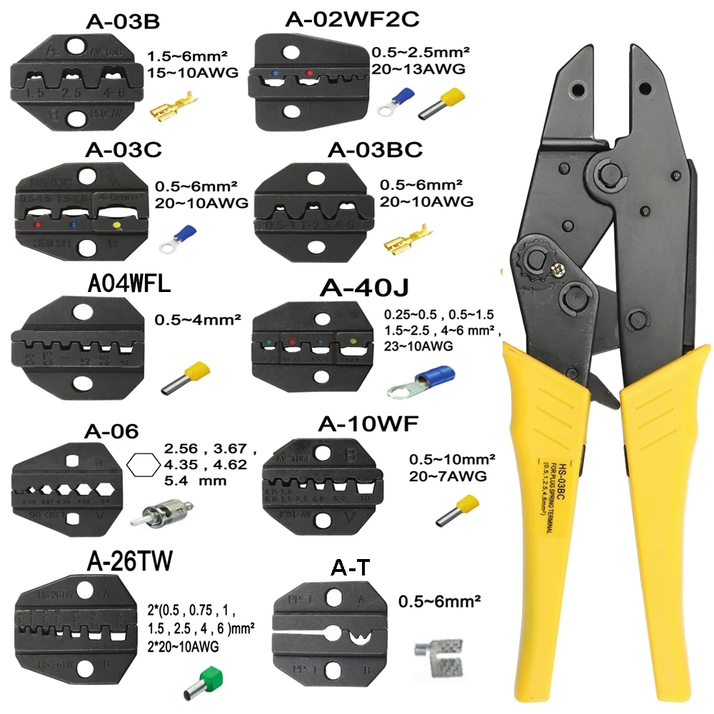 Комплекты штампов A10WF A26TW A06 A03BC A02WF2C A40J для HS FSE AM 10 EM 6B1 Бриллиантовая ОБЖИМНАЯ