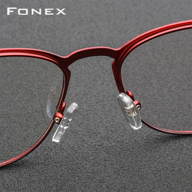 Skup FONEX okulary z lekkiego stopu rama mężczyźni marka projektant okulary korekcyjne pełne oprawki do okularów korekcyjnych okulary 10012