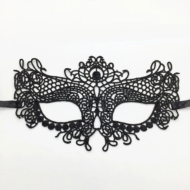 Черная Сексуальная кружевная Маскарадная маска для карнавала, Хэллоуина, маскарада на половину лица, маски для вечеринки, праздничные принадлежности для вечеринки#30 - Цвет: PM008