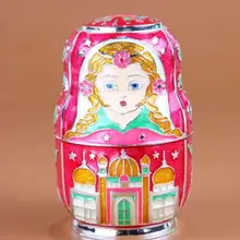 Русская Матрешка Автоматическая Подставка Для Зубочисток металлический сплав зубочистка диспенсер зубочистка пластик для украшения дома YQT030D