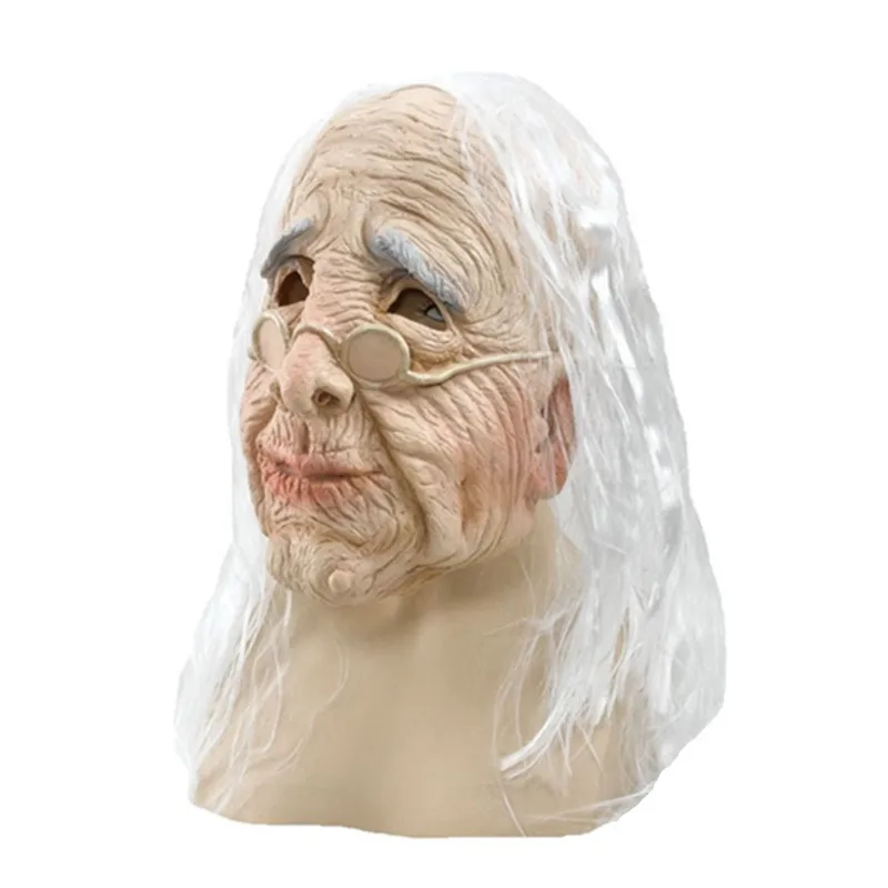 Карнавальная маска для пожилых женщин на Хэллоуин, Реалистичная маска для пожилых мужчин, латексная маскарадная Карнавальная маска, латексная маска для пожилых женщин