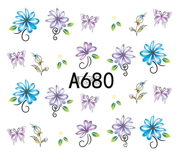 50 Sheets Nail Art Water Transfer Stickers Mixed Designs Beauty Flower Watermark On Nails Tips Decals Wraps Nail Art Tools