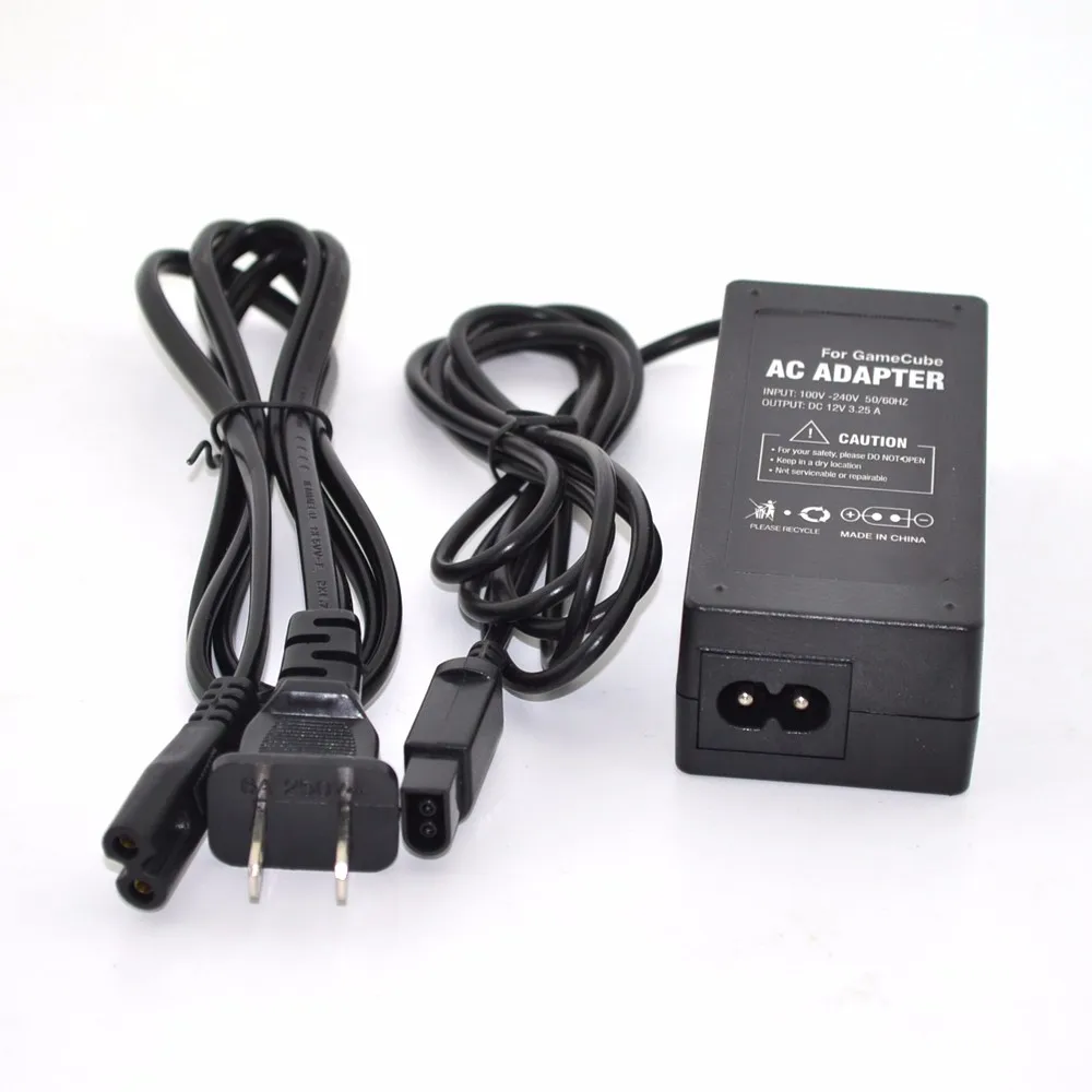 10 шт. в партии США Plug AC адаптер питания для nintendo N GC для gamecube консоли с кабелем питания