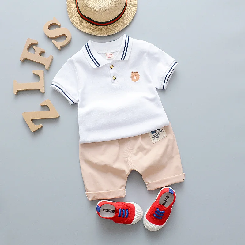 Boys Summer Clothes Sets Toddler Baby T-shirt+Pant 2pcs Kids Outfit Tracksuit For 1 2 3 4 5 Years Boys Costume Children Clothing