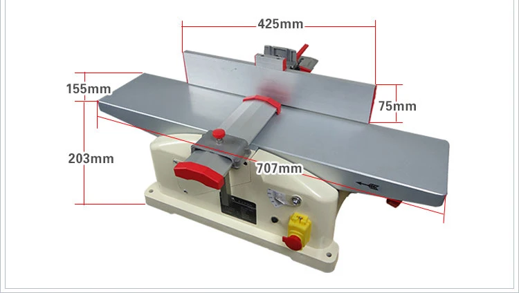 Плоский строгальный станок домашний деревообрабатывающий станок строгальный станок высокоскоростной строгальный станок медный мотор JJP-5015 220 V/1280 W