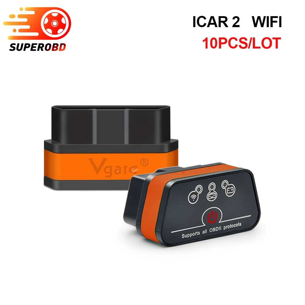 10 шт./лот icar 2 ELM327 Obd2 автоматический сканер iCar2 Bluetooth/Wifi считыватель кодов V1.5 для Android/IOS инструмент диагностики крутящего момента