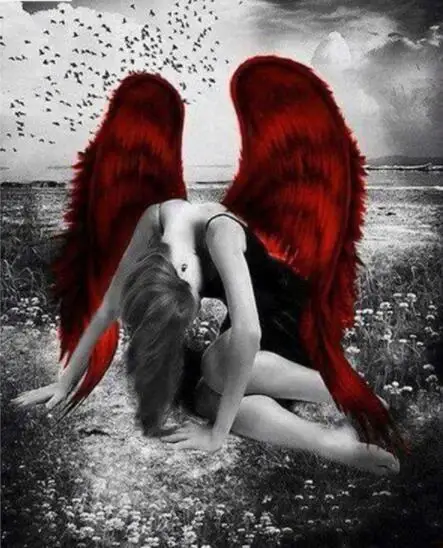 5d Diy Diamond Painting Full Square Rhinestones Cross Stitch Embroidery Kit Fallen Angel Mosaic Needlework Decoration | Дом и сад