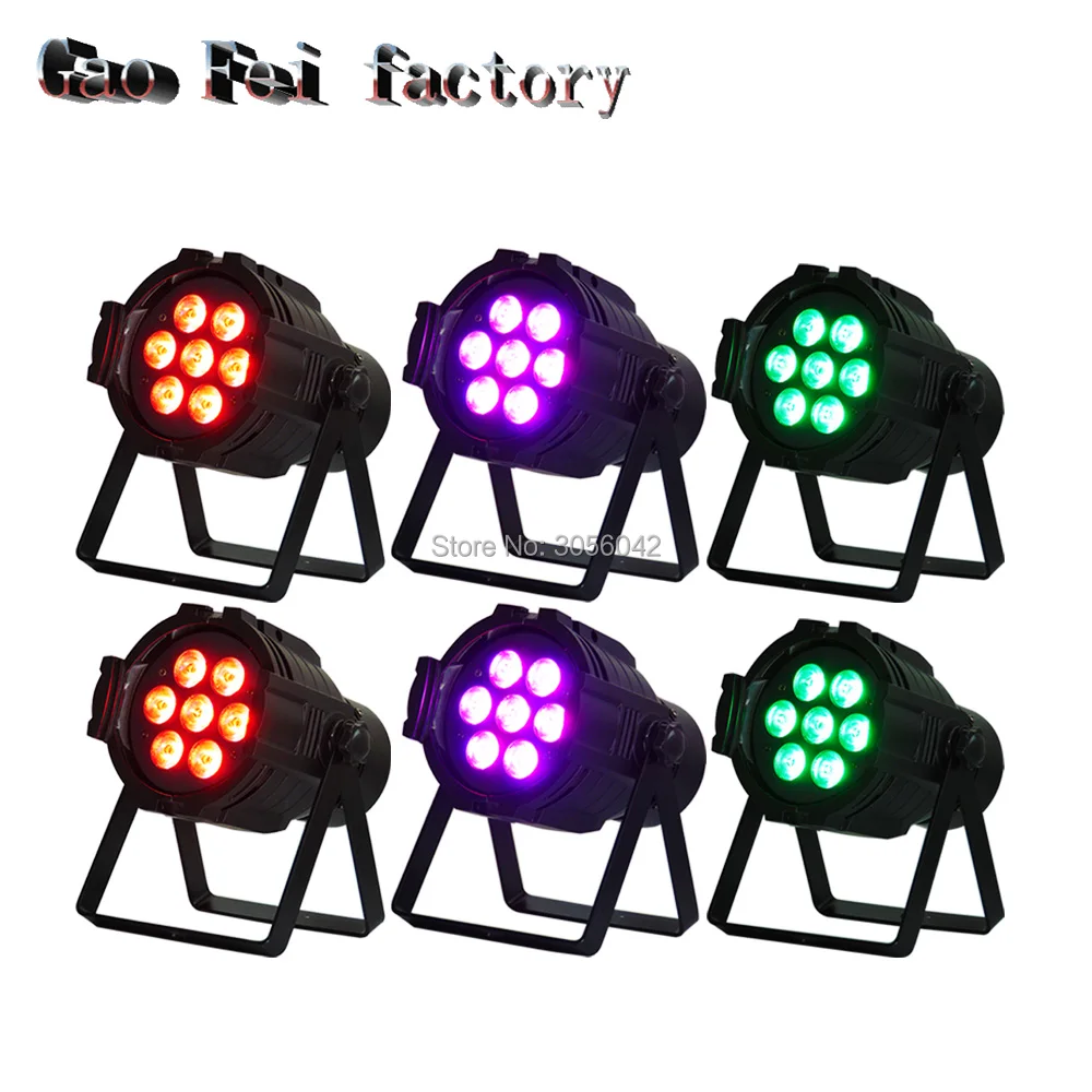

6pcs/lot 7X12W led Par lights RGBW 4in1 par led dmx512 disco lights professional stage dj equipment