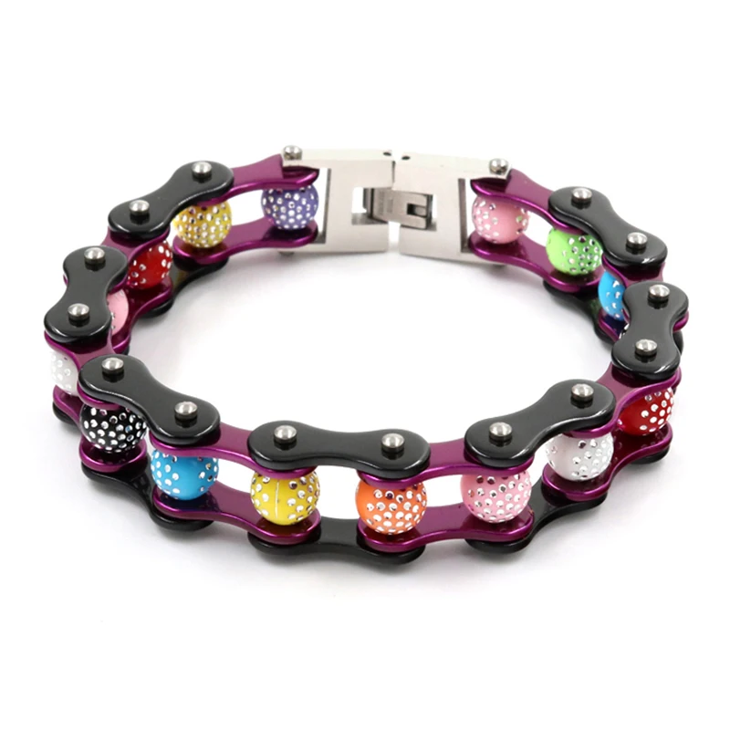 Woman beautiful Bracelets Biker Bicycle Motorcycle Chain Men's Bangles