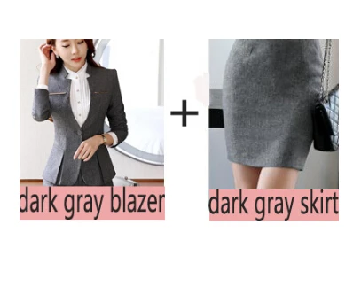 Горячая Распродажа, женские формальные костюмы, женские униформы, элегантные деловые брюки, костюмы для женщин, рабочая одежда, офисные костюмы, блейзеры - Цвет: dark gray BS