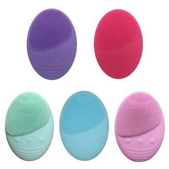 

Silicone Facial Cleansing Brush Mini Face Cleaner Sonic Vibration Deep Pore Cleaning Tool