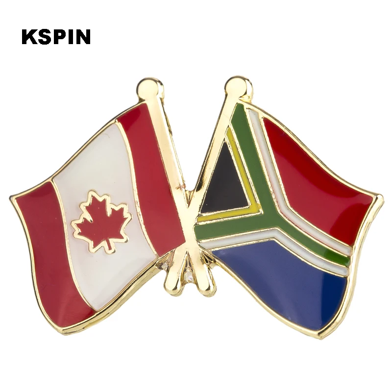 Флаг Канады и России, нагрудные значки для одежды, Значки для безопасности, брошь KS2109