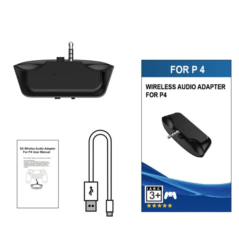 Yoteen Беспроводной Bluetooth 5,0 аудио приемник передатчик Мини 3,5 мм Aux Стерео адаптер для PS4 геймпад Bluetooth гарнитура