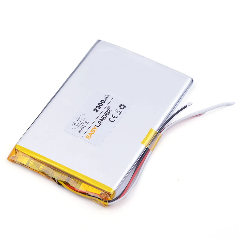 3 Wire 496178 2500mAh lithium ion rechargeable batteries For tablet pc