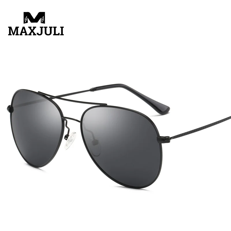 

MAX JULI Unisex Retro Alloy Sunglasses Men Polarized 0909 UV400