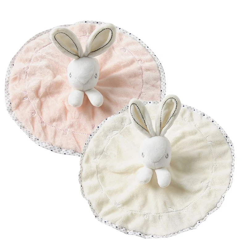

1Pcs Cute Plush Rabbit Doll Toys Baby Pacifier Bunny Soothing Towel Infant Soft Security Blanket Sleep Friend
