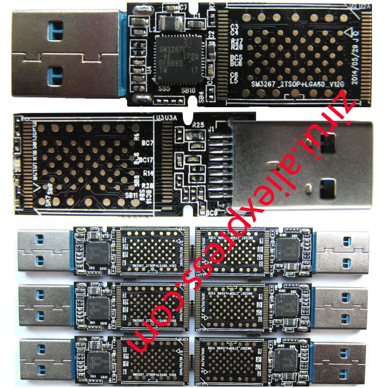 SM3267L AE UFD PCBA, 3267AE USB3.0 флэш-накопитель PCBA, DIY Набор udf, TSOP48+ LGA60 специальная накладка, только для некоторых iPhone LGA60 E2NAND