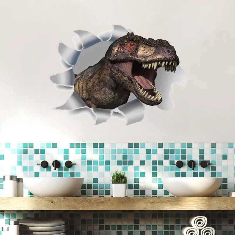3D наклейки на унитаз с отверстиями яркие животные декоративные для дома|Наклейки