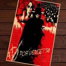 V para Vendetta promover la venganza privada Vintage Retro afiche decorativo DIY lienzo de pared pintura pegatina carteles decoración del hogar regalo