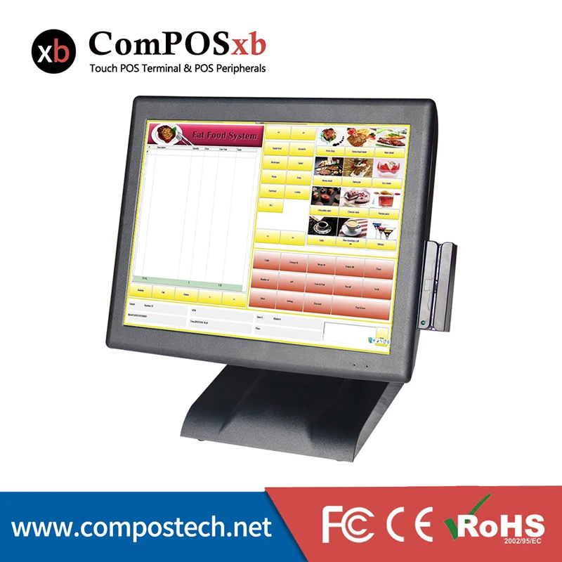 US $270.00 Newest Type 15 Inch Touch Screen POS Terminal With Card ReaderPOS2119 Full Set POS Hardware