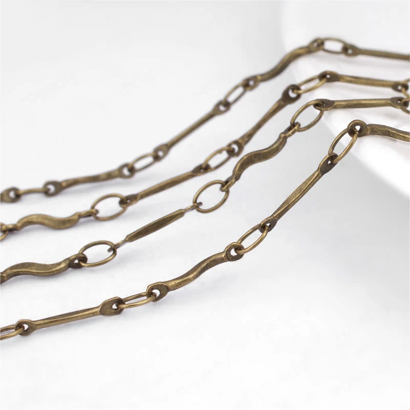 (25360)2 Meters width2.5MM Antique Bronze Copper S Shape and Rod Link