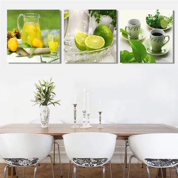 

Posters Picture On Canvas Wall Art Home Modular Frame 3 Panel Lemon For Living Room HD Printed Modern Decoration Painting