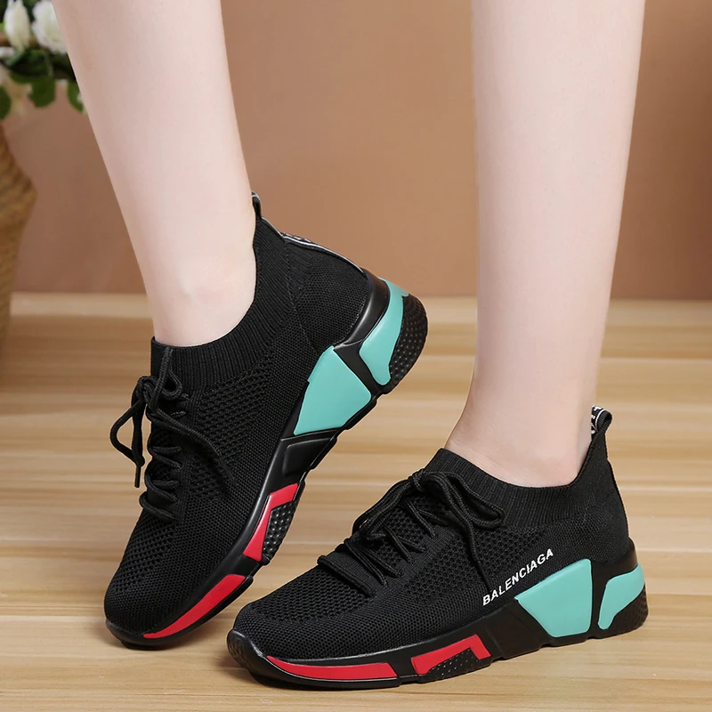 

2019 Summer New Women's shoes breathable mesh shoe casual shoes flat shoes