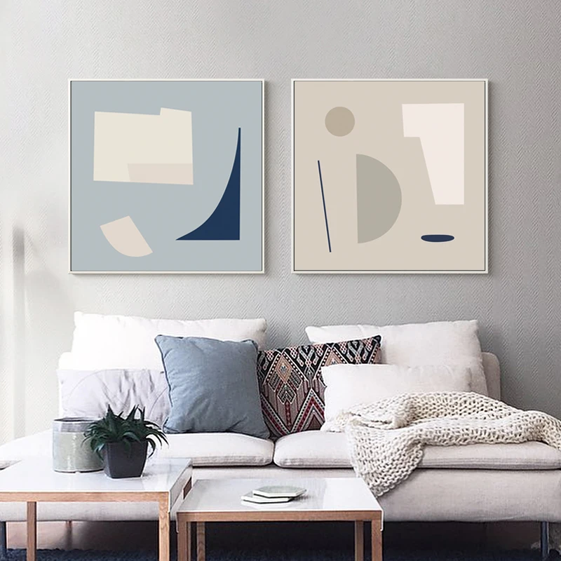 

Modern Abstract Canvas Print Painting Geometric Poster POP Wall Art Pictures on Canvas for Living Room Bedroom Home Decor